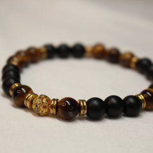 Handmade Men's Elastic Beaded Bracelet
